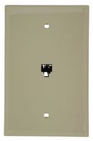 Leviton 40539-PMI Midsize Telephone Wall Jack, 6P4C, Ivory