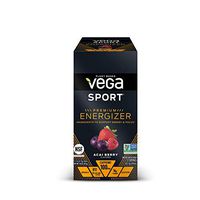 Vega Sport Premium Energizer Acai Berry (12 Count, 0.6oz) - Vegan,  Gluten Free, All Natural, Pre Workout Powder, Non GMO