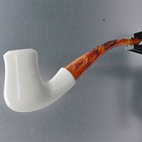 Meerschaum Pear Tobacco Pipe 1/2 Bend by Paykoc M99023