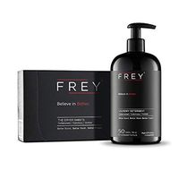 FREY Detergent and Dryer Sheets Classic Package - Liquid Laundry Detergent Plus Large Pack of 40 Laundry Dryer Sheets (Cedarwood Bold Fragrance)