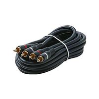 75' FT Dual RCA Cable Audio Video Male to Male Gold Python Home Theater 2-RCA Blue Shielded Audio Cable with High-Retention RCA Plug Connectors
