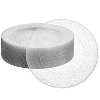 50 Plastic Disposable Dessert and Appetizer Plates | 7.5 inches Clear with Silver Glitter | Ideal for Weddings, Parties, Catering | Heavy Duty & Non Toxic (50-Pack) by BloominGoods