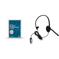 Dragon Professional Individual 15, Dictate Documents and Control your PC - all by Voice [PC Download] with Dragon USB Headset