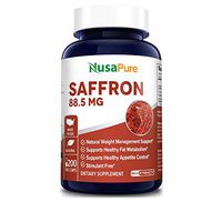 Pure Saffron Extract 88.50mg 200 Veggie Caps (Vegetarian, Non-GMO & Gluten Free) Natural Appetite Suppression, Reduce Cravings, Boost Metabolism