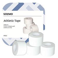 Amazon Brand - Solimo Athletic Tape, 1.5" x 10 yd Roll (4 Pack)
