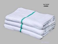 60 Terry Cloth Jumbo Green Stripe Cleaning Janitorial Towels Shop Bar Rags 16x19