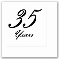 35 Years Classy Black Luncheon Napkin (16 CT) by Partypro