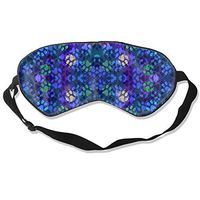 XJOFKJTI Cosmic Dog Paw Prints Sleep Mask Women & Men with Adjustable Straps Sleeping 8.26" X 3.54" Eye Masks Lightweight and Comfortable Night Cover for Kids Girls,Sleep Mask