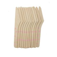 Youmewell Disposable Wooden Cutlery Pink Polka Dot Wooden Knives 108 Count