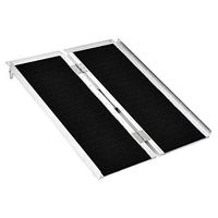 EnjoyShop 3' Portable Aluminum Non-Skid Ramp Perfect for Loading onto Porches, Curbs, Landings, Steps