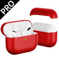 UHKZ Airpod Pro Case, Protective Silicone Airpods Pro Case Cover Compatible for Apple Airpods Pro Charging Case[Won't Affect Wireless Charging][Fit Tested],Red