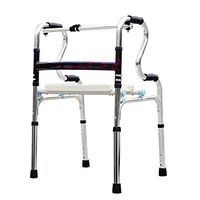 LshkyZXQ Aluminum Silver Wheel Rollator, Flip a Bath seat Board Disabled Elderly Medical Device Lightweight Folding Walking aid