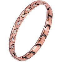 Feraco Health Magnetic Therapy Bracelets for Women Men Arthritis Pain Relief with Links Removal Tool, Rose Gold Black