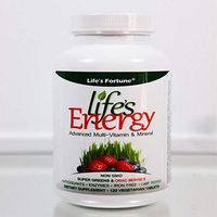 Life's Fortune Life's Energy Advanced Multi-Vitamin and Mineral Non-GMO - Super Greens - ORAC Berries - AntiOxidants - Enzymes - Iron Free - GMP Tested, 120 Capsules