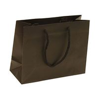 JAM PAPER Gift Bags with Rope Handles - X-Large Horizontal - 17 x 13 x 6 - Black Glossy - Bulk 100 Bags/Pack