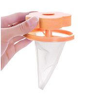 Souarts Flower-Type Household Reusable Washing Machine Floating Lint Mesh Bag (Orange)