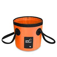 Trqqe Collapsible Water Barre Folding Portable Tub Car Cleaning Wash Bucket for Camping, Hiking,Fishing,Washing & Gardening (20L, orange)