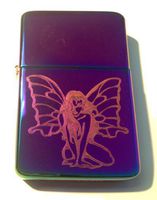 Vector KGM Thunderbird Custom Lighter - Sexy Butterfly Fairy Princess Seductress Sparkle Prism Ice High Polish Rare!