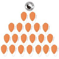 10 Pairs of Pin-Inserted Premium Long Life Reusable Self Stick Large Hand-Shaped Electrode Pads for HealthmateForever Muscle Pulse Massager (Orange)