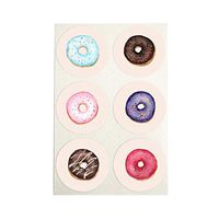 Mixed Donuts Stickers, Round Envelope Seals, Party Favors Labels, Cupcake and Donut Toppers, Birthday Party and Baby Shower Supplies, by Once Upon Supplies, 1.5 Inches, 30 Stickers