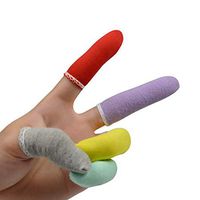 MISAZ 60 Pieces Cotton Finger Cots, Fingers Sleeves Cut Resistant Protection Thumb Protector Scrapbooking Sewing Crafts Ironing Embroidery Needlework DIY for Women, Men
