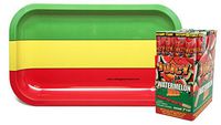 Juicy Jays Juicy Jones Pre-Rolled Watermelon Flavored Cones (Full Box of 24 Cones) with Rolling Paper Depot Rolling Tray (Rasta)