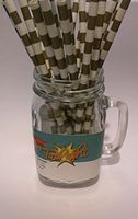 METALLIC GOLD Sailor Striped, Vintage Paper Drinking Straws - *100* count - TWILIGHT PARTIES