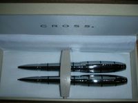 Cross Dubai Chrome with Black Strpies Pen and 0.9mm Pencil Set AT0271-1