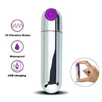Hand-held Mini Vibrator, 10-Frequency Vibration, Rechargeable and Waterproof, soothes Muscles and resumes Exercise
