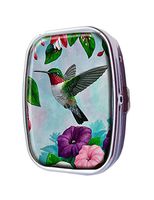 Guojew Hummingbird Greeting Custom Fashion Square Pill Box Tablet Holder Pocket Purse Organizer Case Decoration Box