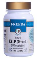 Freeda Kosher Natural KELP - Oceanic 150 mcg Iodine - 100 Tablets