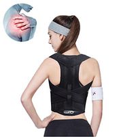 Posture Corrector Shoulder Brace Adjustable Clavicle Brace Comfortable Correct Posture Support Strap Prevents Slouching Rounded Shoulders for Women Men (S: Waist Length fits 24.4-28.3", Black)