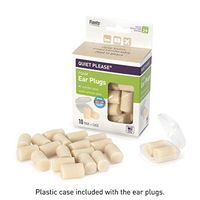 Flents Ear Plugs, 10 Pair with Case, Ear Plugs for Sleeping, Snoring, Loud Noise, Traveling, Concerts, Construction, & Studying, Contour to Ears, NRR 29