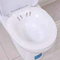 JFGUOYA Portable Sitz Bath Over-The-Toilet for Hemorrhoidal Relief, Post Episiotomy Patients, Pregnant Women and The Elderly,White