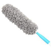 NingNing Microfiber dust remover, household dusting duster is not easy to shed hair, housekeeping, mop with retractable rod dust removal tool cleaning Dusting Tools (Color : Gray)