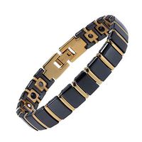 Men Women Magnetic Bracelet Stainless Steel Ceramic Magnets Germanium Pain Relief with Free Link Removal Tool
