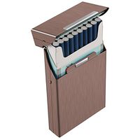 Padgene Women's Cigarette Box, Holds 20 Cigarettes(100s) Case Box Aluminium Alloy Magnetic Cigarette Holder for Smoker Women's Gift (Rose Gold)