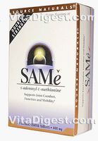 Source Natural SAM-e, Supports Joint Comfort, Function and Mobility, 30 Tablets, 400mg