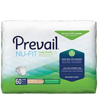 Prevail Nu-Fit Incontinence Daily Briefs, Maximum Absorbency, XL, 15 Count (Pack of 4 (60 Count))