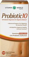 Vitamin World Probiotic 10, 120 Capsules, 20 Billion Cultures, Rapid-Release, Probiotic Supplement, Digestion