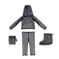 Mosquito Body Suit, Bug Jacket Mesh Hooded Net Unisex Ultra-fine Mesh Insect Protective Clothing for Fishing Hiking Camping Gardening - M