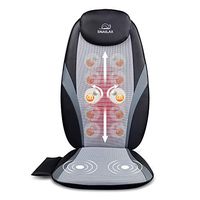 SNAILAX Shiatsu Back Massager with Heat - Gel Massage Nodes, Deep Kneading Massage Chair Pad Seat Massager Massage Cushion for for Home Office Chair use