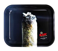RAW Rolling Papers - Metal Rolling Tray - Bentley Design - (Large)
