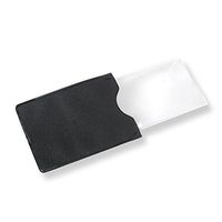 Magnipros™ 2.5 Power Fresnel Lens Magnifier with Protective Lock-on Case (2 Pack) (Black Case)