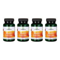 Swanson Biotin 5,000 mcg 100 Caps 4 Pack