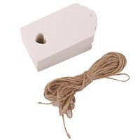 Approx.100pcs Hollow Heart Kraft Paper Gift Tags Wedding Party Favours (White)
