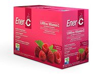 Ener-C - Vitamin C Immune Support, 1000mg Vitamin C Effervescent Multivitamin Drink Powder, Fruit Juice Vitamin C Drink Mix for Hydration with Electrolytes, Raspberry, 30 Packets