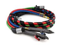 12' 3-IN-1 WRAP 7 WAY ELECTRICAL GREEN ABS TRAILER CORD & AIR LINE HOSE GLADHAND