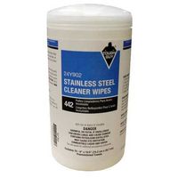 Stainless Steel Cleaner Wipes, 6 x 10-1/2", 75 Wipes