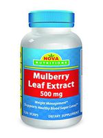 Mulberry Leaf Extract 500 mg 120 Vcaps by Nova Nutritions